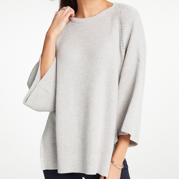 Ann Taylor Sweaters - ANN TAYLOR Pointelle Sweater Poncho M/L